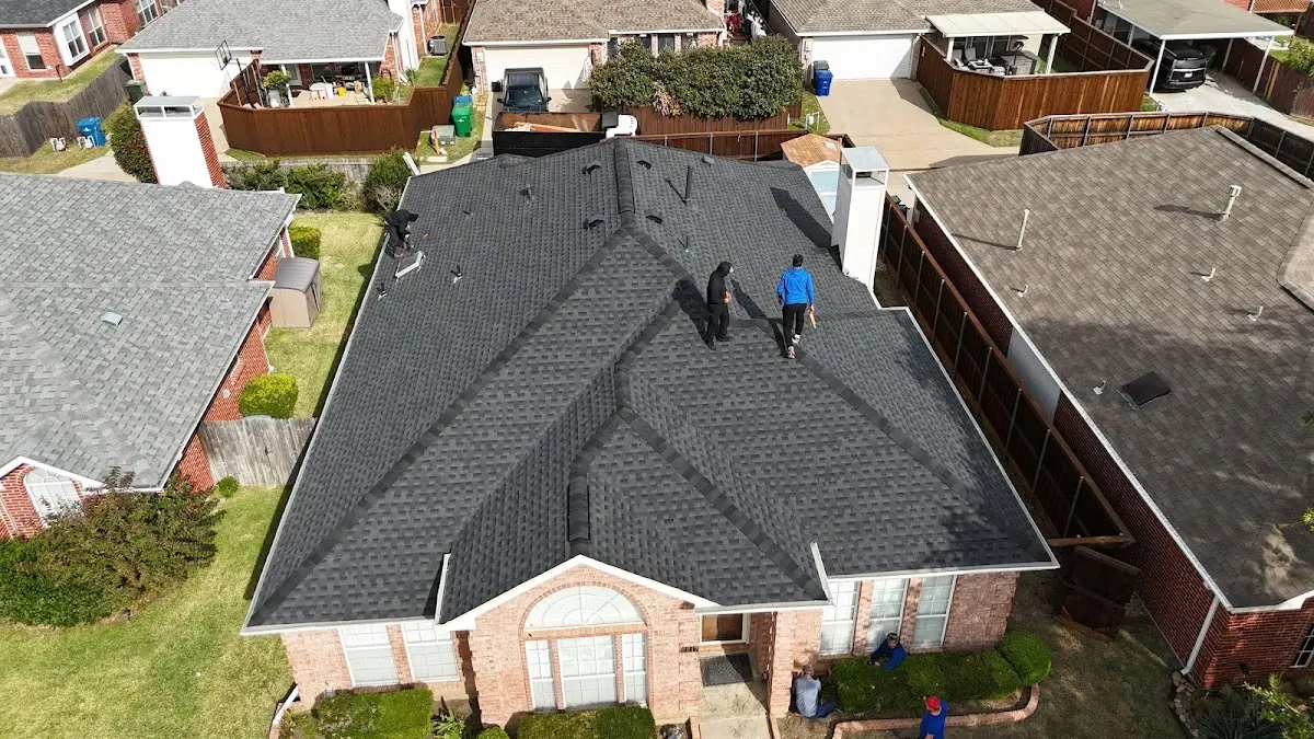 Commercial Roofing work in progress on a Wichita property